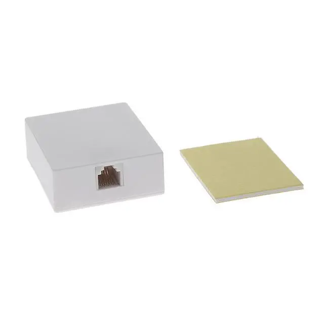 Alt view image 4 of 6 - (10-Pack) RJ12 (6P6C) Modular Single Port Surface Mount Jack Box White for Telehone/Phone Line with Mounting Screws
