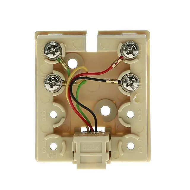 Alt view image 6 of 6 - (10-Pack) RJ11 (6P4C) Modular Single Port Surface Mount Jack Box Ivory for Telehone/Phone Line with Mounting Screws