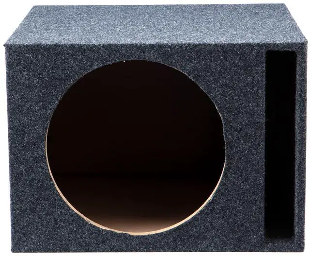 Alt view image 2 of 7 - 12 Inch Ported Subwoofer Box Single Vented Sub Enclosure 5/8" MDF - ASC | Empty speaker housing for your driver, deep bass tuning, fits cars and trucks, durable dense build, easy trunk install