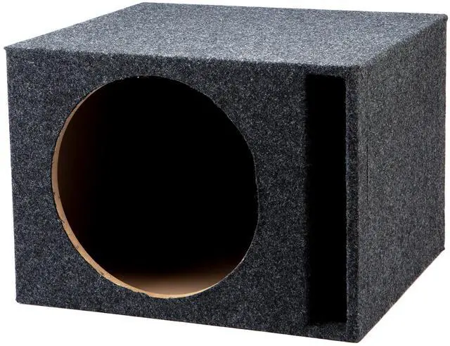Alt view image 3 of 7 - 12 Inch Ported Subwoofer Box Single Vented Sub Enclosure 5/8" MDF - ASC | Empty speaker housing for your driver, deep bass tuning, fits cars and trucks, durable dense build, easy trunk install