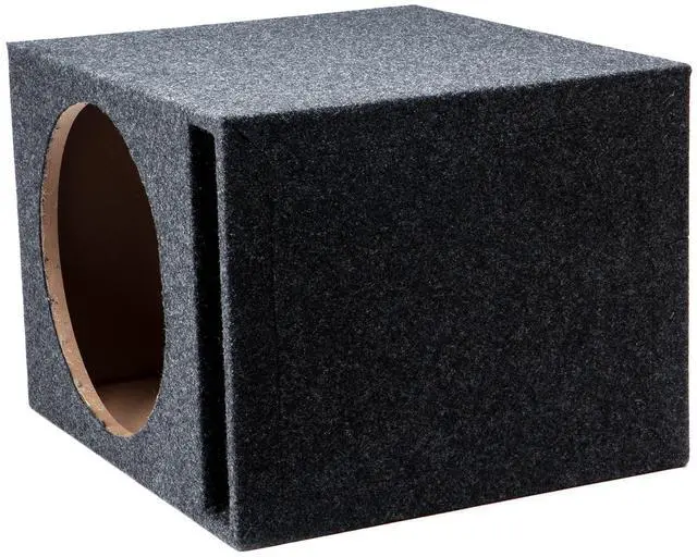 Alt view image 4 of 7 - 12 Inch Ported Subwoofer Box Single Vented Sub Enclosure 5/8" MDF - ASC | Empty speaker housing for your driver, deep bass tuning, fits cars and trucks, durable dense build, easy trunk install