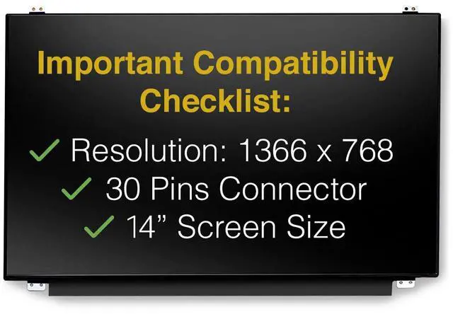 Alt view image 3 of 7 - Screen for Dell Latitude E7470 30 Pins HD 1366x768 Matte with Tools | Replacement, LCD LED Display