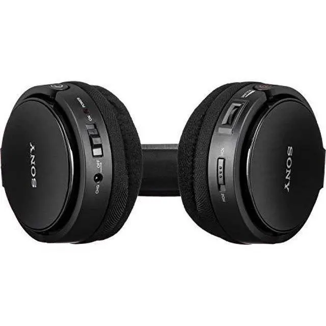 Alt view image 3 of 3 - MDR-RF912RK Over-Ear Wireless Radio Frequency Stereo TV Headphone System with 40mm Drivers, Noise Reduction and Long Wireless Range, Black (Non-Retail Packaging)