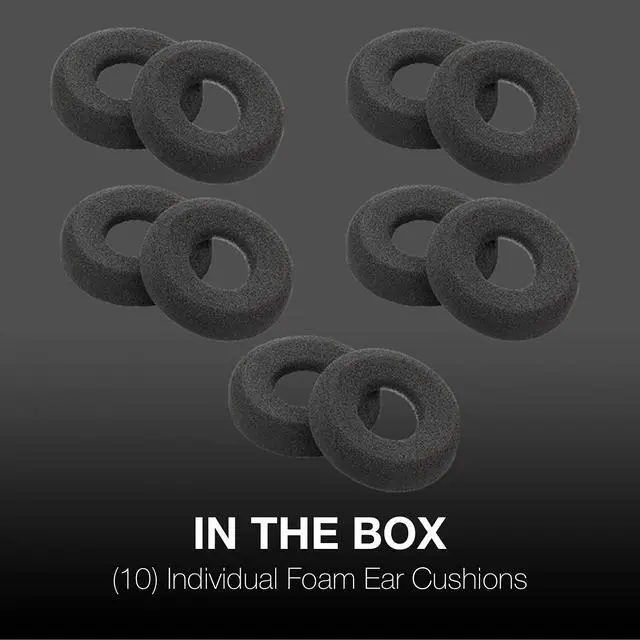 Alt view image 2 of 6 - Global Teck Foam Cushion Replacement Kit for Plantronics Blackwire Headset, Variations (10pk-Ear Cushions)