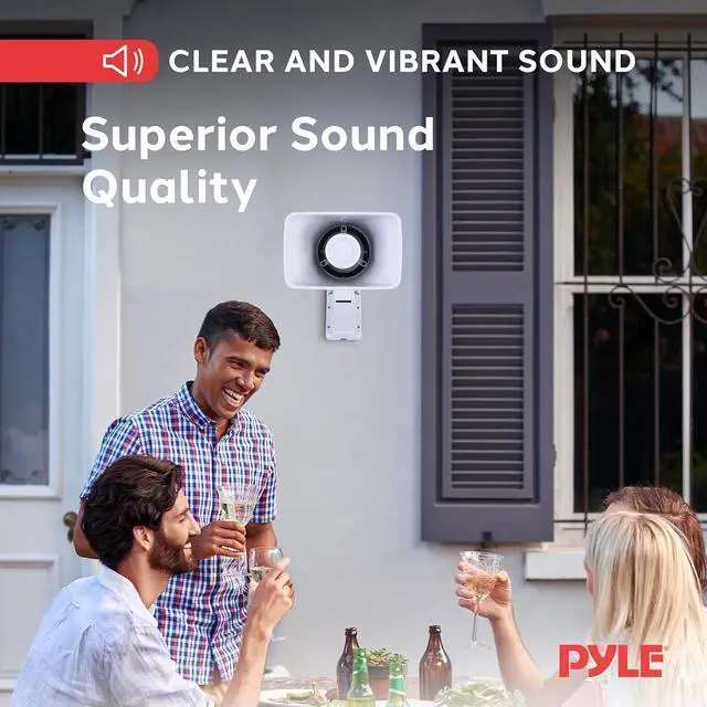 Alt view image 7 of 7 - Indoor / Outdoor PA Horn Speaker - 6" PA Speaker With 8 Ohms Impedance & 50 Watts Peak Power - Mounting Bracket & Hardware Included - White