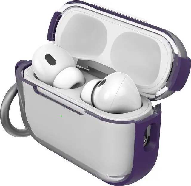 Main image of Clear Case for AirPods Pro (2nd Gen), Carabiner Included | Clear Protective Design, Wireless Charging Compatible, Carabiner Included, Drop Protection, Secure Fit