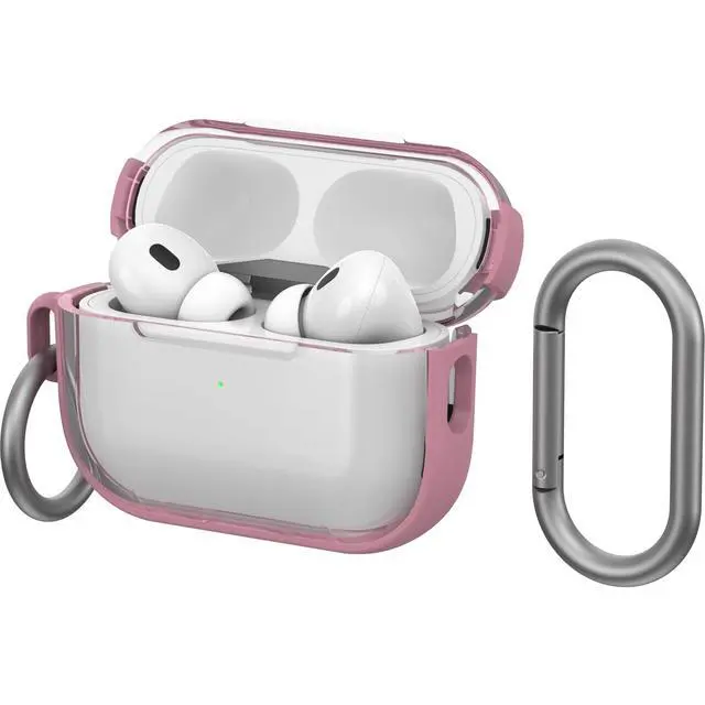 Alt view image 4 of 6 - Clear Case for AirPods Pro (2nd Gen), Carabiner Included | Clear Protective Design, Wireless Charging Compatible, Carabiner Included, Drop Protection, Secure Fit