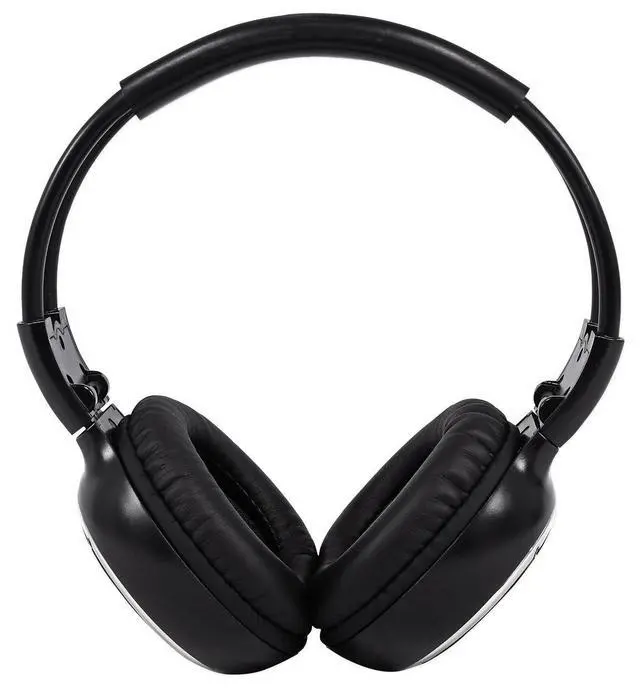 Alt view image 5 of 5 - RFH3 Wireless IR Car Headphones for Any Car Monitor, 2-Pack | Dual A/B Channels, 40mm Mylar Drivers, Foldable, Leatherette Ear Pads, 10m Range, Auto Mute/Power Off, 48h AAA Battery Life