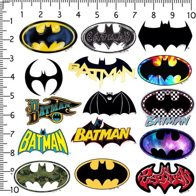 Alt view image 2 of 6 - Batman Logo 100 Vinyl Stickers Waterproof Die-Cut Decals Laptop Scrapbook