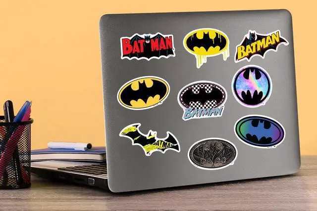 Alt view image 5 of 6 - Batman Logo 100 Vinyl Stickers Waterproof Die-Cut Decals Laptop Scrapbook