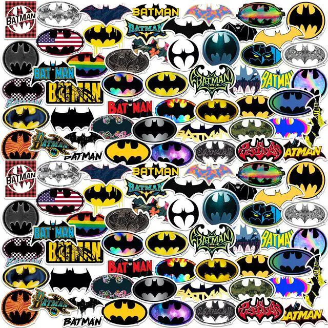 Main image of Batman Logo 100 Vinyl Stickers Waterproof Die-Cut Decals Laptop Scrapbook