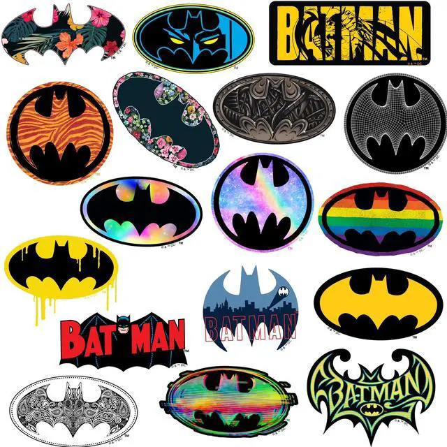 Alt view image 4 of 6 - Batman Logo 100 Vinyl Stickers Waterproof Die-Cut Decals Laptop Scrapbook