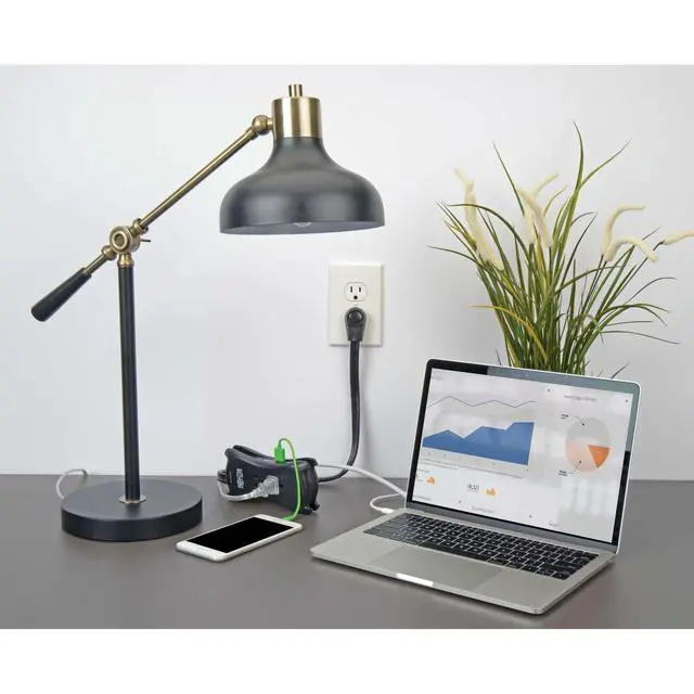 Alt view image 2 of 7 - Eaton TRAVELER3USB Travel Power Strip & USB Charger, Flat Plug, 1050 Joule Surge Protector, 2 USB Ports, 3-Outlets, 18" Cord & Cable Wrap, $25,000 Insurance