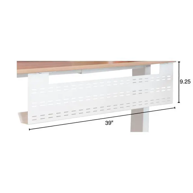 Alt view image 4 of 4 - Stand Up Desk Store Under Desk Cable Management Tray Horizontal Computer Cord Raceway and Modesty Panel (White, 39")