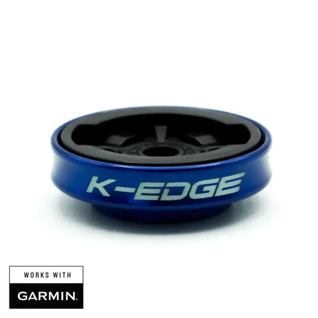 Alt view image 2 of 2 - Gravity Top Cap Bicycle Computer Mount, Garmin, Blue | Garmin Gravity Top Cap Mount With CNC Aluminum Construction, Secure Co-Polymer Interface, And Lightweight 18g Design