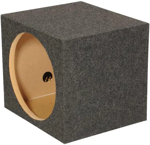 Main image of QPower 12 Inch Single Sealed Heavy-Duty Subwoofer Enclosure Box for Car