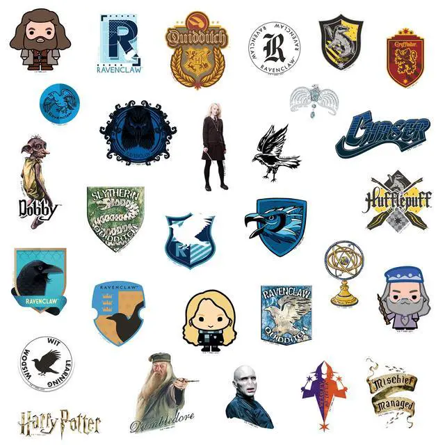 Alt view image 4 of 6 - Harry Potter Ravenclaw Theme Bundle Set 2 100 Vinyl Stickers Waterproof Car