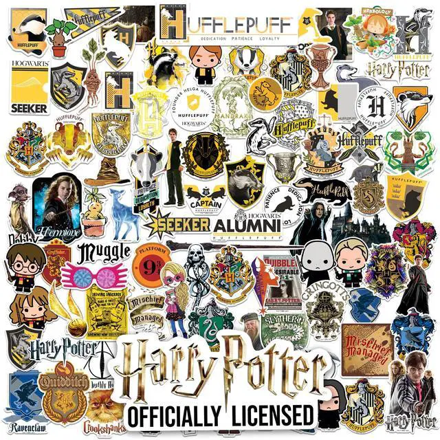Main image of Harry Potter Hufflepuff Theme Bundle 100 Vinyl Stickers Waterproof Die-Cut