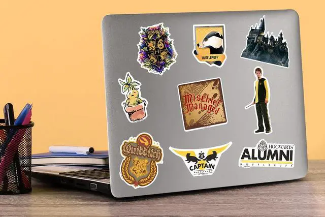 Alt view image 5 of 6 - Harry Potter Hufflepuff Theme Bundle 100 Vinyl Stickers Waterproof Die-Cut