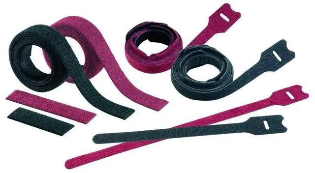 Main image of HLSP5S-X12 Tak-Ty Hook And Loop Cable Tie, UL Listed Strip Tie, Maroon, 50lbs Min Tensile Strength, 5.00" Max Bundle Diameter, 0.750" Width, 18.0" Length (Pack of 10)