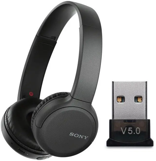 Main image of WH-CH510 Wireless On-Ear Headphones (Black) Bundle | USB Bluetooth 5.0 Dongle Adapter, Hands-Free Design, Comfortable Design, Up to 35 hours of battery life, (2 items)