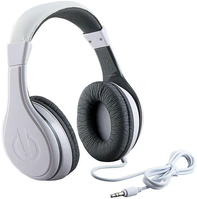 Main image of Kids Headphones, Stereo Sound, 3.5mm Jack Cord, Wired Headphones for Kids, Tangle-Free, Volume Control, Childrens Earphones Over Ear for Travel White