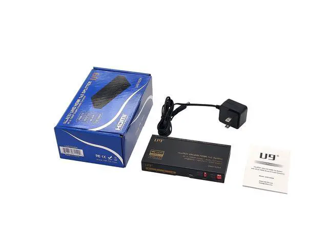 Alt view image 3 of 6 - ViewHD UHD1X2SA 1 in 2 Out 1x2 HDMI 2.0 HDCP 2.2 Splitter with 4K to 1080P Down Scaler and Audio Extractor 4K60Hz HDR Dolby Vision 3.5mm / Optical and HDMI Audio Output to HDMI AVR Receiver