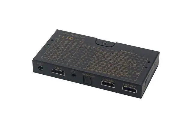 Alt view image 4 of 6 - ViewHD UHD1X2SA 1 in 2 Out 1x2 HDMI 2.0 HDCP 2.2 Splitter with 4K to 1080P Down Scaler and Audio Extractor 4K60Hz HDR Dolby Vision 3.5mm / Optical and HDMI Audio Output to HDMI AVR Receiver