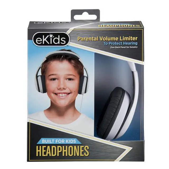 Alt view image 6 of 7 - Kids Headphones, Stereo Sound, 3.5mm Jack Cord, Wired Headphones for Kids, Tangle-Free, Volume Control, Childrens Earphones Over Ear for Travel White