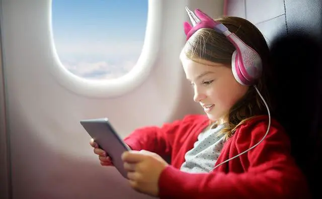 Alt view image 5 of 7 - Unicorn Kids Headphones, Adjustable Headband, Stereo Sound, 3.5Mm Jack, Wired Headphones for Kids, Tangle-Free, Volume Control, Foldable, Childrens Earphones for School, Home, Travel