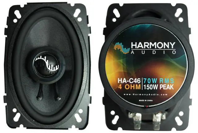 Alt view image 3 of 5 - 4x6 Replacement Dash Speakers Carbon Series 150W Car Stereo | 4x6 coaxial upgrade pair for older Chevy GMC and Ford truck factory locations, drop-in fit, clean highs punchy midbass
