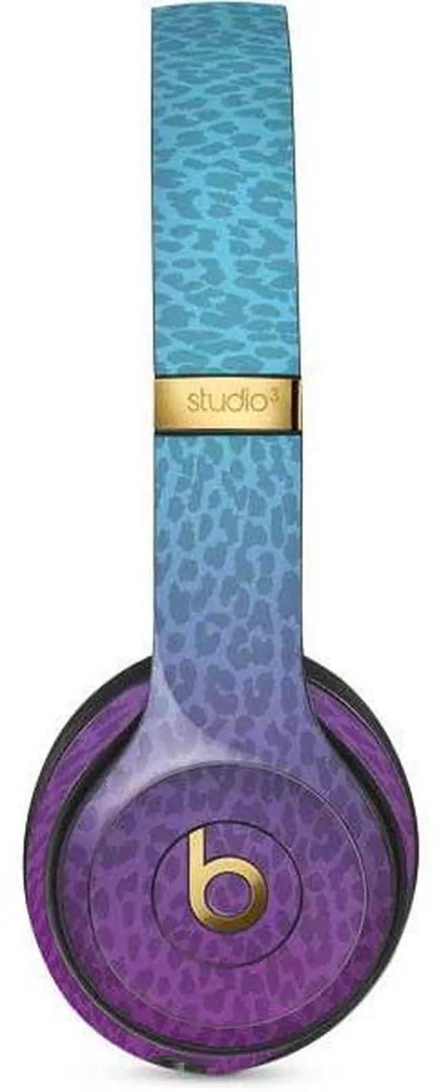 Main image of Decal Audio Skin Compatible with Studio Wireless 3 - Cheetah Print Purple and Blue Design