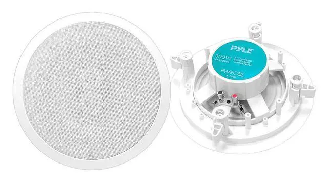 Alt view image 2 of 6 - 6.5 Inch 300W Dual Channel 8 Ohm Home Audio In Ceiling Marine Grade Waterproof Speaker with 60Hz to 22kHz Frequency Response, Single, 1 Pack