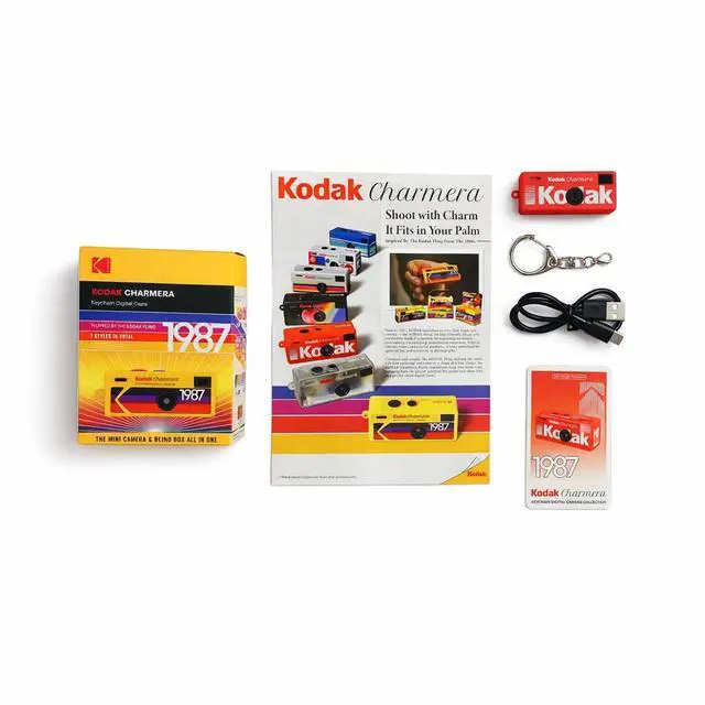 Alt view image 2 of 7 - Kodak Charmera Key Chain Digital Camera (Random Style Blind Box) with 32 GB Micro SDHC Card and Reader, Memory Card Wallet Bundle