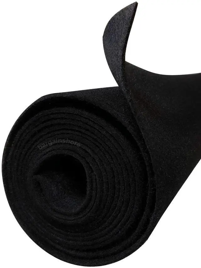 Alt view image 2 of 7 - 3ft x 4ft Black Carpet roll + 1 Can 777 Glue Sub Woofer Speaker Box Enclosure, Interior Carpet and Trunk Latex Backed Liner