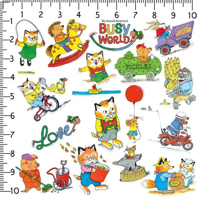 Alt view image 2 of 6 - Richard Scarry 150ct Vinyl L Deluxe Stickers, Skateboard, Indoor/Outdoor