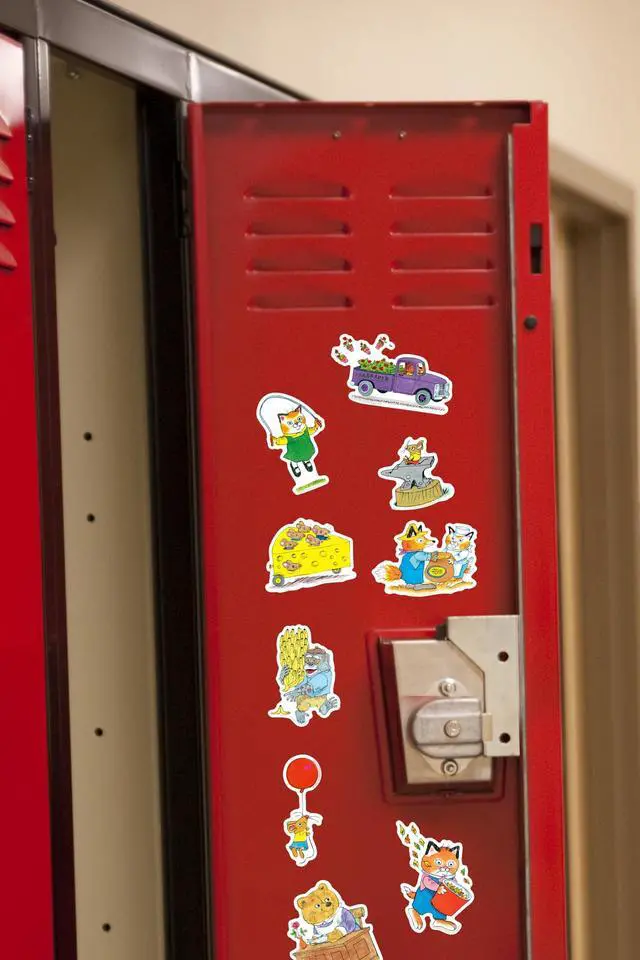 Alt view image 6 of 6 - Richard Scarry 150ct Vinyl L Deluxe Stickers, Skateboard, Indoor/Outdoor
