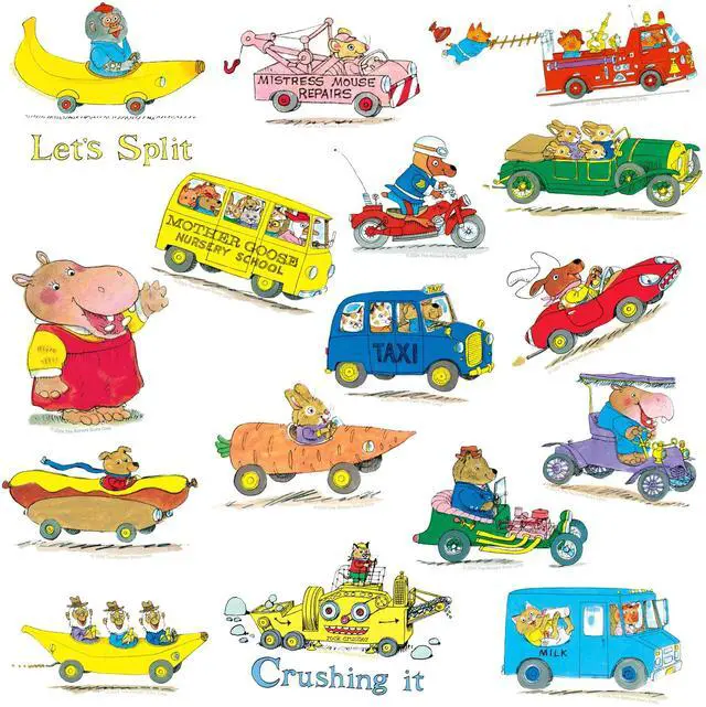 Alt view image 4 of 6 - Richard Scarry 150ct Vinyl L Deluxe Stickers, Skateboard, Indoor/Outdoor