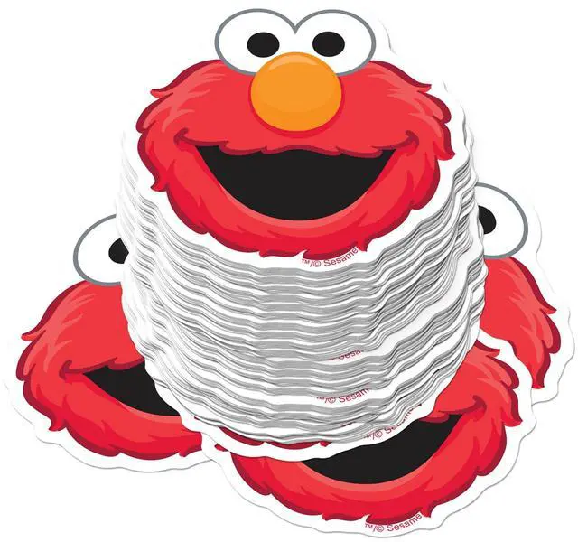 Main image of Sesame Street Elmo Face 200 Vinyl Stickers Waterproof Die-Cut Decals Laptop