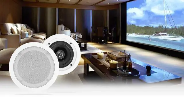 Alt view image 3 of 7 - RPA40BT 4 Zone Home Receiver with 8 HC55 White Ceiling Speakers | 1000W Peak/250W RMS Amplifier, Bluetooth, Optical, USB/SD, 2 Mic Inputs, Zone Volume Controls, 5.25" 8 Ohm, 5-Items