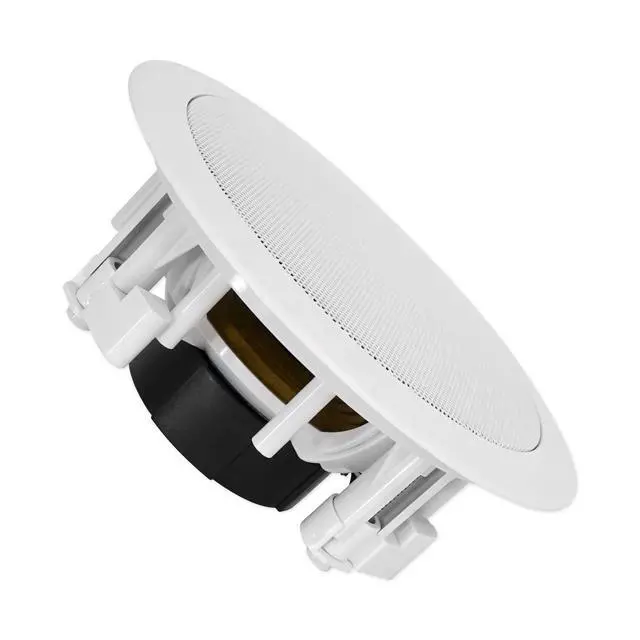 Alt view image 5 of 7 - HC55 White 5.25" in-Ceiling Home Theater Speakers, 8 Ohm, 4-Pack | 300W Peak / 120W RMS, Swivel Tweeter, Paintable Flush Mount Grills, 88dB, 80Hz-20KHz, 6.5" Cut-Out, 2-Way, Multi-Room
