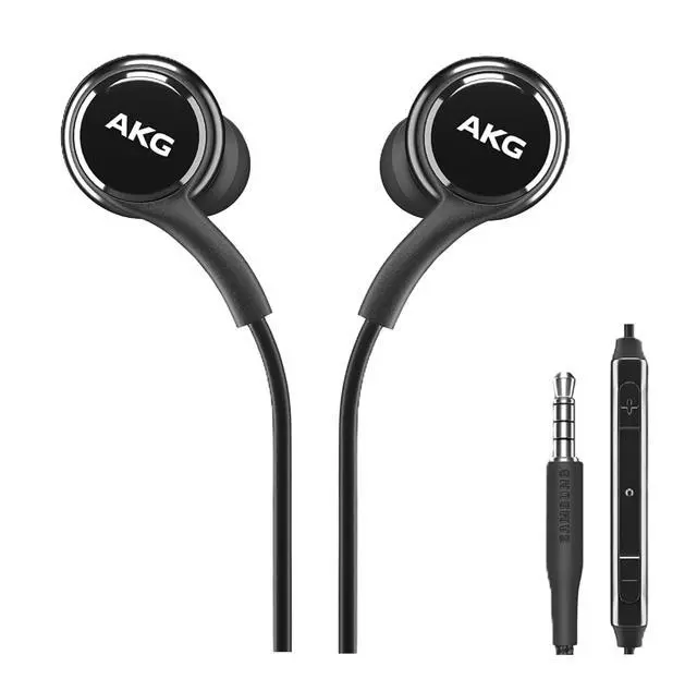 Alt view image 5 of 7 - Wired Earbuds 5-Pack Galaxy, AKG Tuned in-Ear Headphones with Mic, Tangle-Free Cable & Ear Gels, 3.5mm Jack, Bulk Packaging in Black