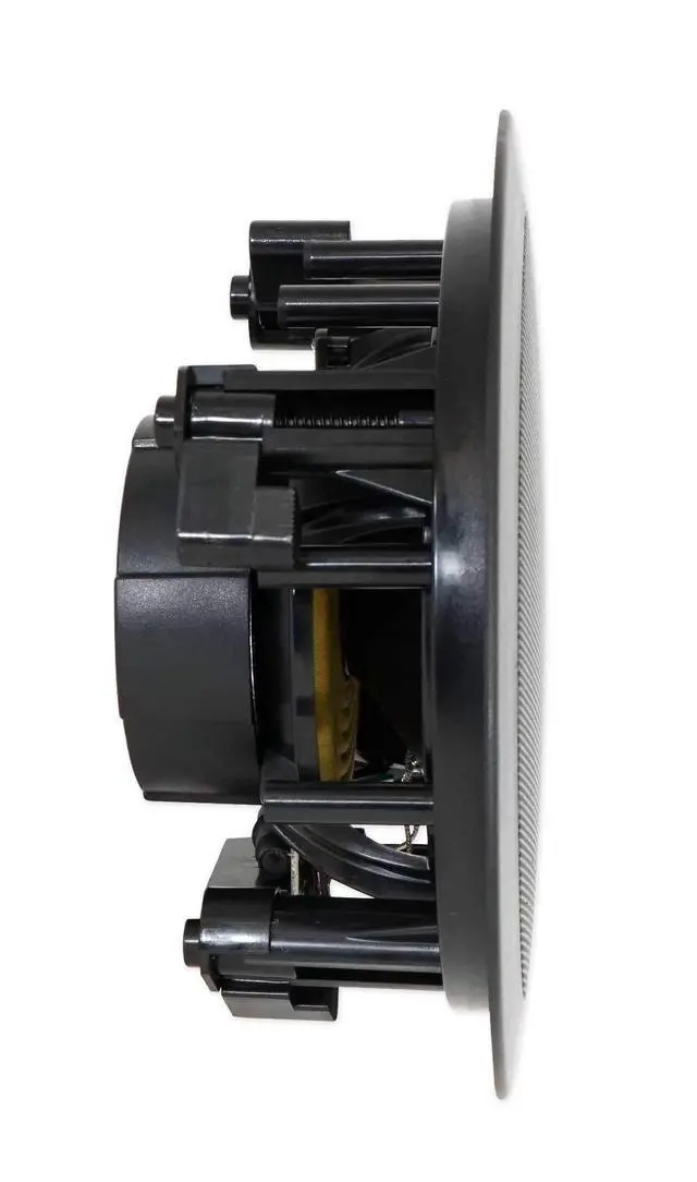 Alt view image 5 of 6 - HC55 Black 5.25" in-Ceiling Home Theater Speakers, 8 Ohm, 6-Pack | 300W Peak / 120W RMS, Swivel Tweeter, Paintable Flush Mount Grills, 88dB, 80Hz-20KHz, 6.5" Cut-Out, 2-Way, Multi-Room