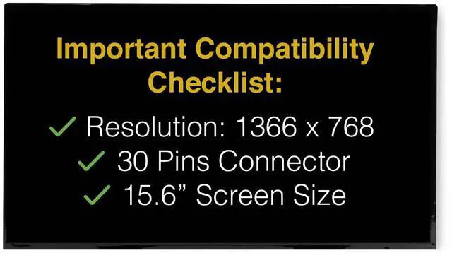 Alt view image 3 of 7 - Replacement Screen for Dell Precision 15 3560 30 Pins HD 1366x768 | Matte, LCD LED Display, Tools and Tape Included
