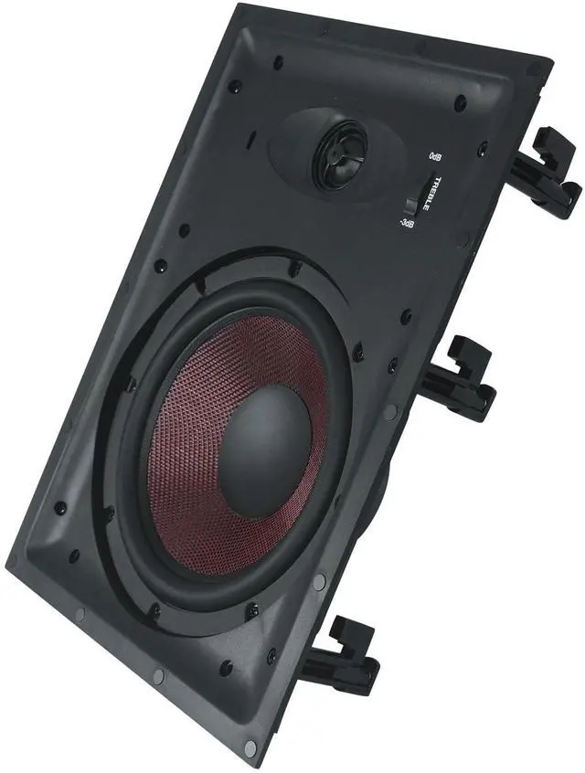 Alt view image 6 of 7 - WA858 White 8" in-Wall Home Speakers with Kevlar Woofer, 4-Pack | 1 Inch Silk Dome Tweeter, 320W Peak, 80W RMS, Paintable Magnetic Grill, 8 Ohm, 2-Way Crossover, Flush Mount