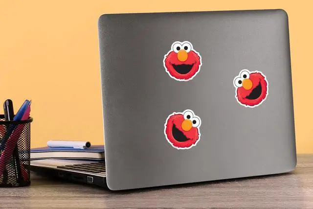 Alt view image 3 of 6 - Sesame Street Elmo Face 200 Vinyl Stickers Waterproof Die-Cut Decals Laptop