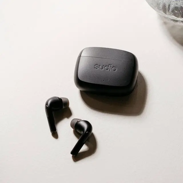 Alt view image 5 of 5 - N2 Pro True Wireless Bluetooth in-Ear Earbuds with ANC - Multipoint Connection, IPX4 Water Resistant, USB-C and Wireless Charging, Microphone, 30h Play Time with Charging Case (Black)