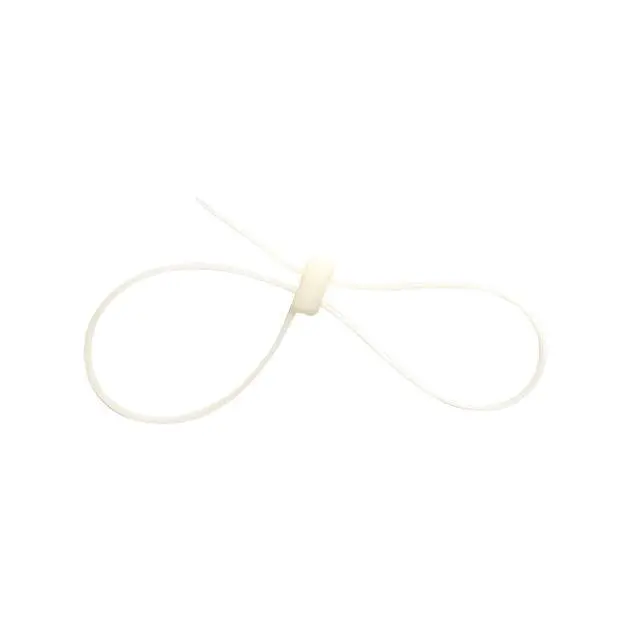Alt view image 7 of 7 - 12-inch Natural Double Loop Cable Tie, 50-lb Tensile Strength, 100-Pack