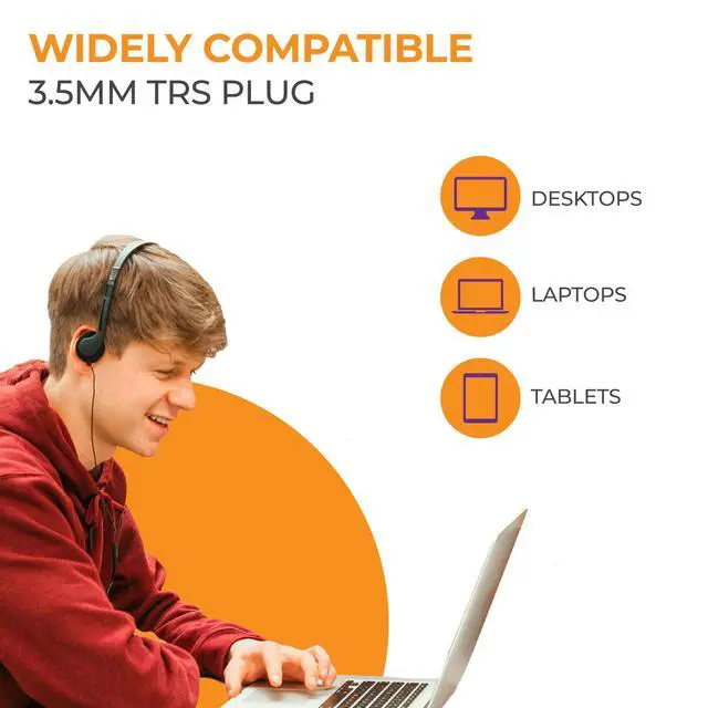 Alt view image 5 of 6 - SN09 Bulk Headphones 25 Pack Disposable Stereo Classroom Headphones, Black Affordable for Schools, Testing, Libraries
