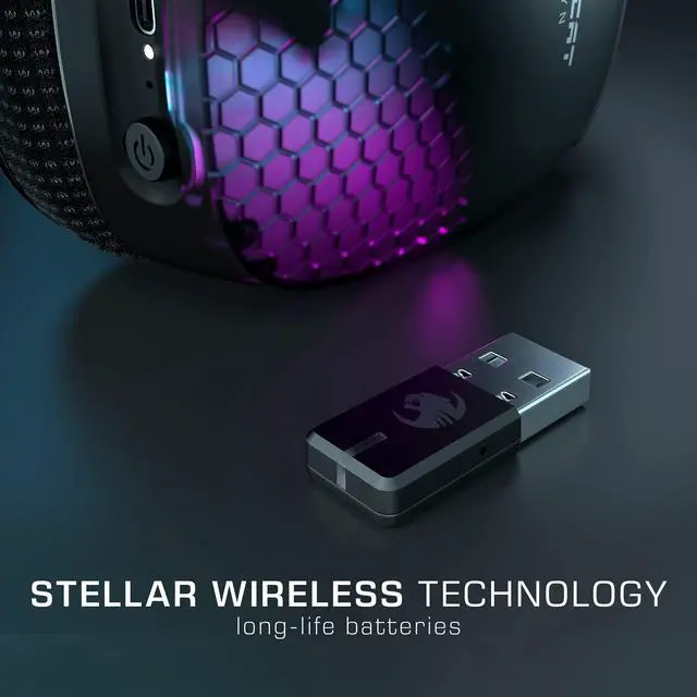 Alt view image 7 of 7 - Syn Pro Air - Wireless 3D Audio Surround Sound Lightweight PC Gaming Headset with AIMO RGB Lighting and All-day Battery Life - Black